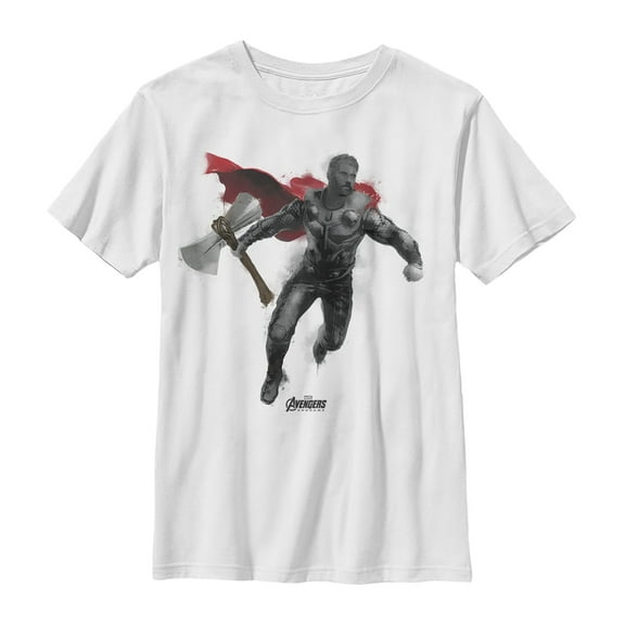 Boy's Marvel Avengers: Endgame Thor Spray Paint Graphic Tee White X Large