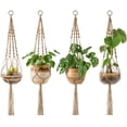 thumbnail image 1 of Colgadores de macramé para plantas, maceta colgante para interiores, cesta decorativa para maceta, cuerda de yute para decoración interior y exterior del hogar Ofspeizc WRMH-1070-2, 1 of 6