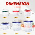 thumbnail image 4 of STEELUS 4 Pack Food Storage Containers, 6 Quart with Lids, Square Commercial Containers with Scale, Clear NSF Food Organizing, Polycarbonate, 4 of 9