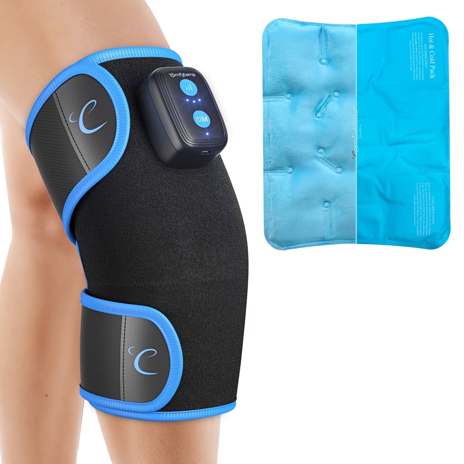 Comfytemp Upgrade Compression Ice Pack for Knee Pain Relief, Reusable Hot & Cold Therapy for Sprains, Recovery, Inflammation, Swelling