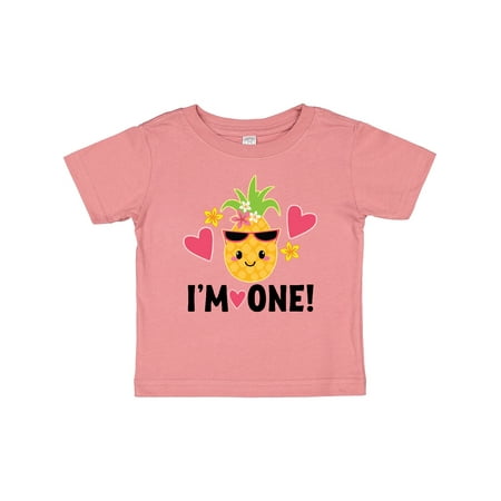 

Inktastic First Birthday Hawaiian Pineapple Gift Baby Girl T-Shirt