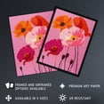 thumbnail image 2 of Artery8 Poppy Flower Blooms Orange Pink Floral Design For Living Room Extra Large XL Wall Art Poster Print, 2 of 5