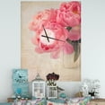 thumbnail image 2 of DesignArt Horloge Murale Grande avec Bouquet de Pivoines Colorées, 2 of 2