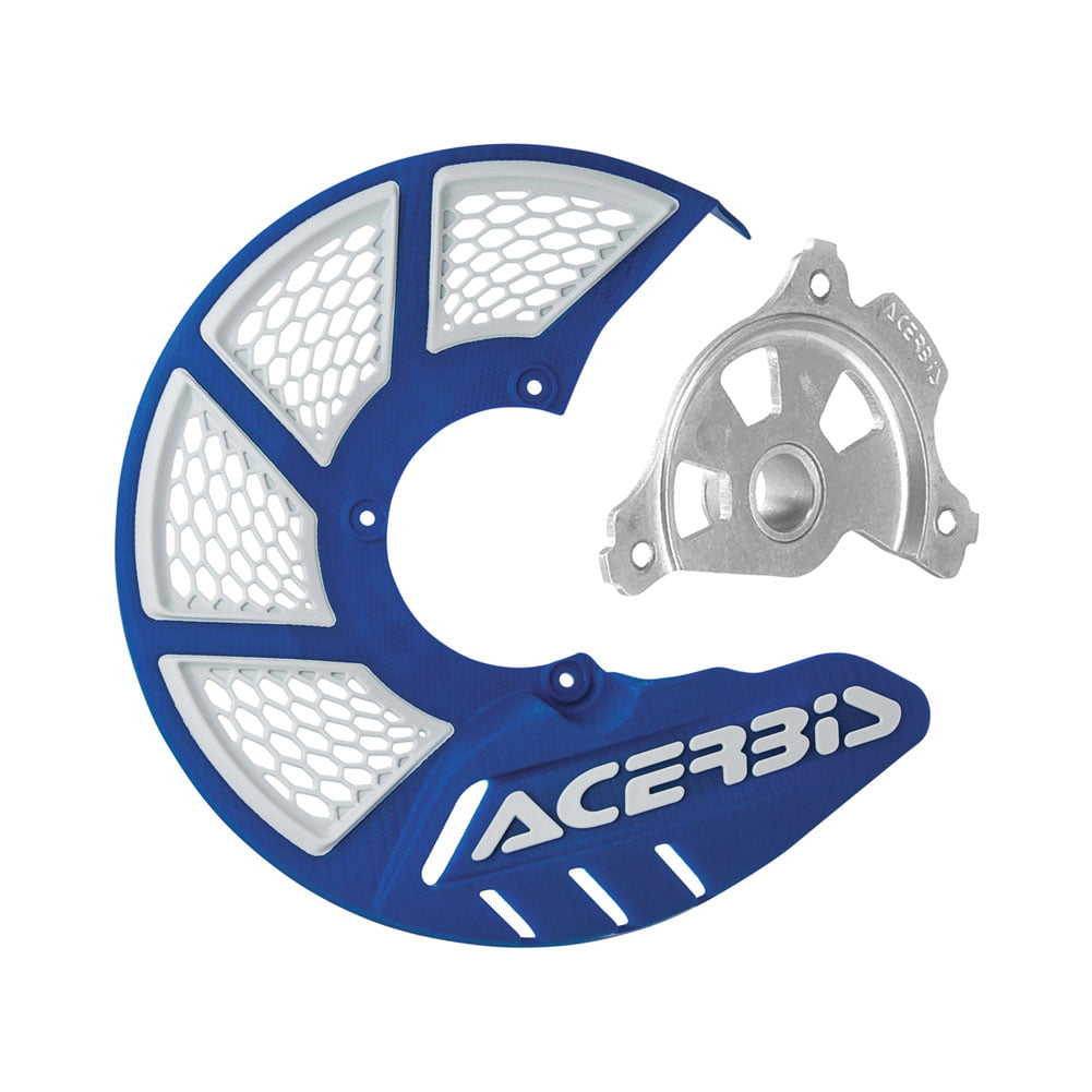 Acerbis X-Brake Vented Front Disc Cover with Mounting Kit Blue/White for 