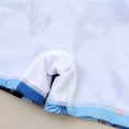 thumbnail image 5 of PINQI Baby Lightweight Short Pants Lake Blue Pattern Short Sleeve Swimsuit Beach Swimwear Bathing Suits Toddler Boys Girls Zipper Rash Guard Swimsuit Comfortable, 5 of 9