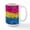 White, variant on CafePress - Abstract Paint Splatter Pansexual Pride Flag Mugs - 15 oz Ceramic Large White Novelty Mug