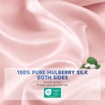 thumbnail image 3 of THXSILK 25 Momme Silk Pillowcase, Both Side 100% Mulberry Silk Pillowcase for Hair and Skin, Natural Mulberry Silk Dual Sides with Hidden Zipper, Body(20"X54"), Charming Pink, 3 of 8