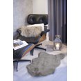thumbnail image 4 of Luxe Faux Fur 676685029690 2 x 3 ft. Gordon Faux Sheepskin Rug - Grey, 4 of 5