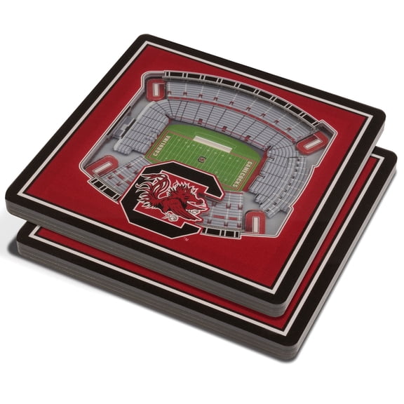 IDNA South Carolina Gamecocks Red 3D StadiumViews Coasters