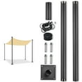 thumbnail image 3 of Yescom 8Ft Sun Shade Sail Pole Post Canopy Awning Deck Patio Backyard with Pole Bracket Clamp Powder Patio Outdoor Black, 3 of 9