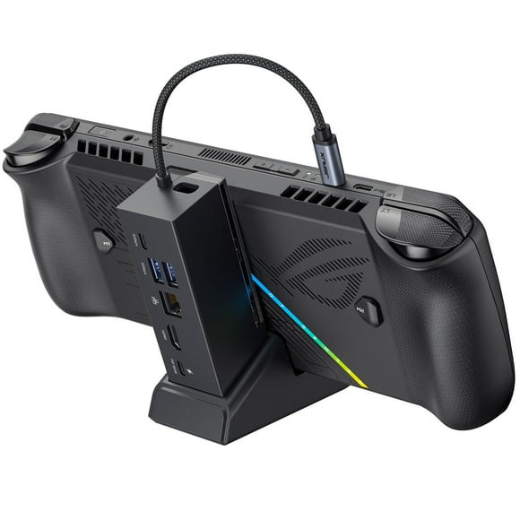JSAUX Docking Station Compatible with ROG Ally X/ROG Ally/Steam Deck/Legion Go/Legion Go S, 6-in-1 ROG Ally X Dock with HDMI 4K@120Hz, Gigabit Ethernet, USB-A & USB-C 3.