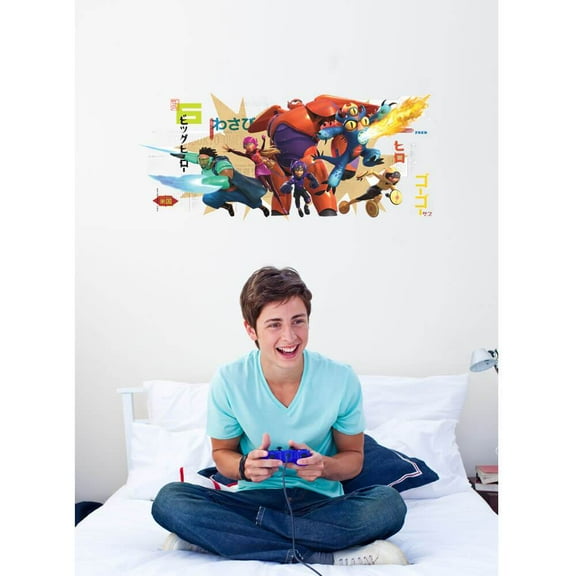 "Big Hero 6" Characters Giant Wall Decal 16.5"x39"