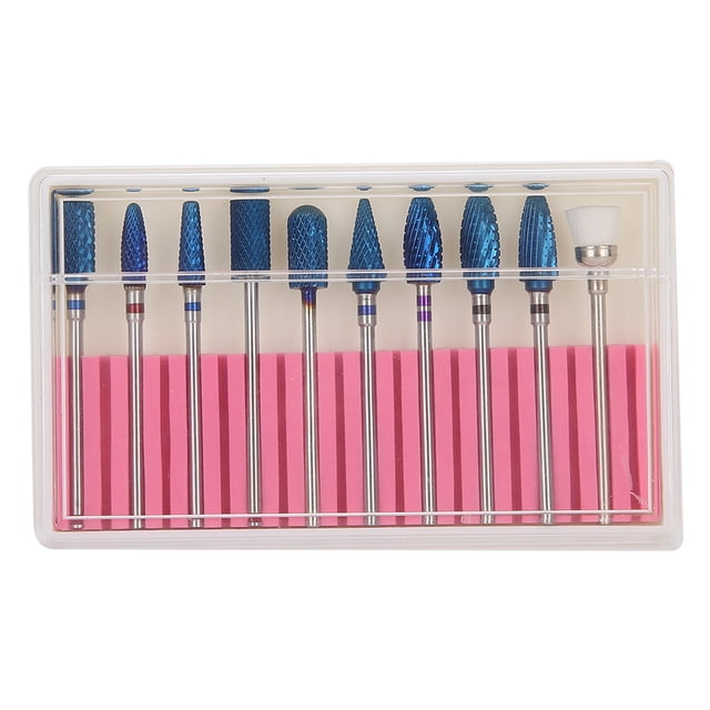 Juego de 10 brocas para pulir uñas, accesorios para manicura