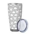 thumbnail image 2 of KLL Rabbit And Cloud Print 40oz Stainless Steel Insulated Car Cup with Spillproof Lid - Keep Your Drink Hot or Cold on the Go-Straw Two-piece Set, 2 of 8