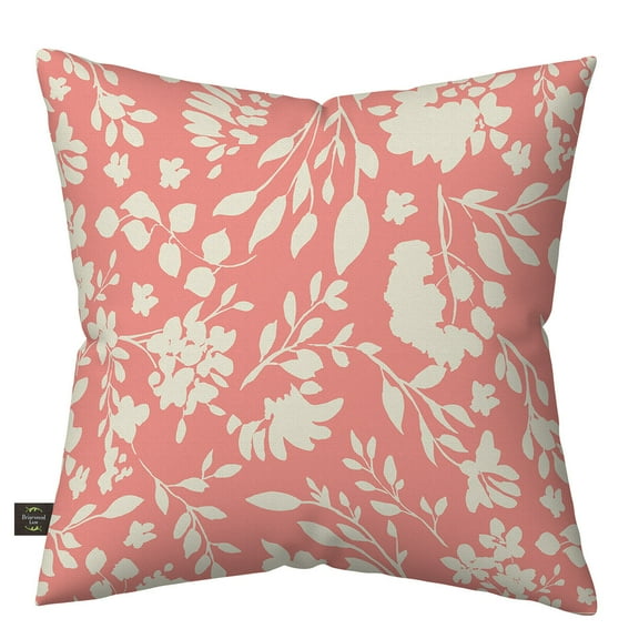 Briarwood Lane Delicate Pink Floral Burlap Pillow