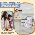 thumbnail image 5 of HAOUUCYIN Electric Baby Swing, Portable Infant Bouncer Cradle with bluetooth Music and Remote Control, Gray, 5 of 7
