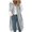 Gray, variant on Womens Long Jacket Trendy Color-blocking Plus Size Fleece Long Sleeve Hooded Outerwear Fall Winter Thick Warm Soft Lightweight Casual Comfortable Plush Coat