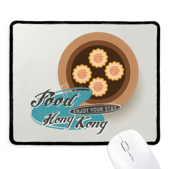 Hong Kong Fish Meat Shaomai China Mousepad Stitched Edge Mat Rubber Gang Pad