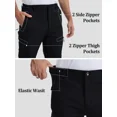 thumbnail image 6 of QPNGRP Men's Snow Ski Pants Water Resistance Fleece Lined Cargo Pants Softshell for Winter Outdoor with Zippered Bottom Legs, 6 of 12