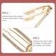 thumbnail image 2 of 2 pinzas para el pelo con pasador de seguridad y diamantes de imitación, accesorios para el pelo para mujer, 2 of 8