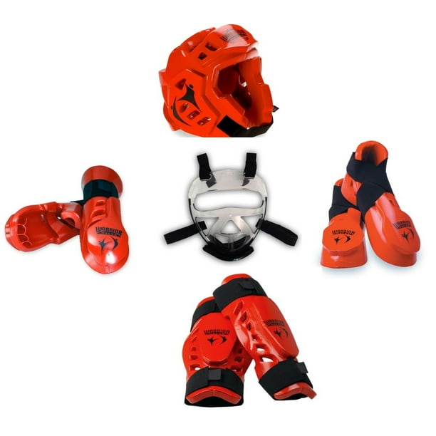 Macho Warrior 8 piece sparring gear set with Shin and FaceShield