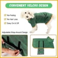thumbnail image 5 of Albornoz ZHAOCHENG para perros toalla suave súper absorbente secado humedad pijamas nuevo verde L, 5 of 5