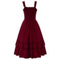 thumbnail image 3 of Womens Halloween Costumes 2024 Cosplay Gothic Dresses Women's Fashion Solid Colour Vintage Sleeveless Dress Slim Dresses, 3 of 3