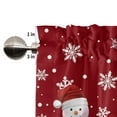 thumbnail image 6 of CUH Xmas Christmas Short Window Curtain Slot Top Half Window Drapes Rod Pocket Kitchen Valance Cafe Tier Bathroom Scarf Style-A 2pc-Tier Curtain: W:42''x H:45'', 6 of 6