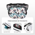 thumbnail image 5 of Kdxio Butterfly Crossbody Double Layer Waist Bag Belt Bag for Unisex Fanny Pack Fashion Waist Packs for Hiking Running Shopping Traveling, 5 of 9