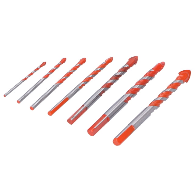 Drilling Bit Kit, Strong Toughness Sturdy Durable Drill Bit, For Ceramic Tiles Concrete 7Pcs