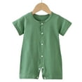 thumbnail image 2 of KPOPLK Baby Boy Golf Outfit Crew Neck Embroidery Golf Cart Romper Jumpsuit Patchwork Long Sleeve One Piece Playsuit(Green,0-6 Months), 2 of 4