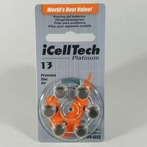 iCellTech Size 13 Hearing Aid Batteries (6 batteries)