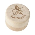 thumbnail image 2 of Caja de hada de los dientes, caja de madera para guardar dientes de bebé, caja de recuerdo de cabello fetal para regalo de cumpleaños para niños y Estilo B, 2 of 10
