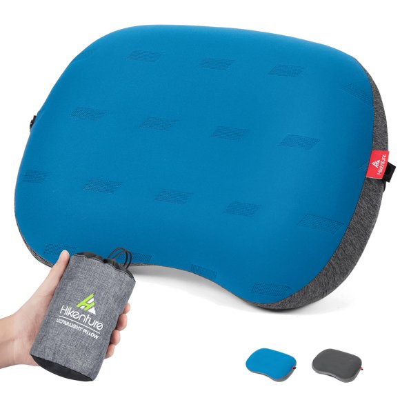 Almohada de camping Hikenture ultraligera inflable con funda