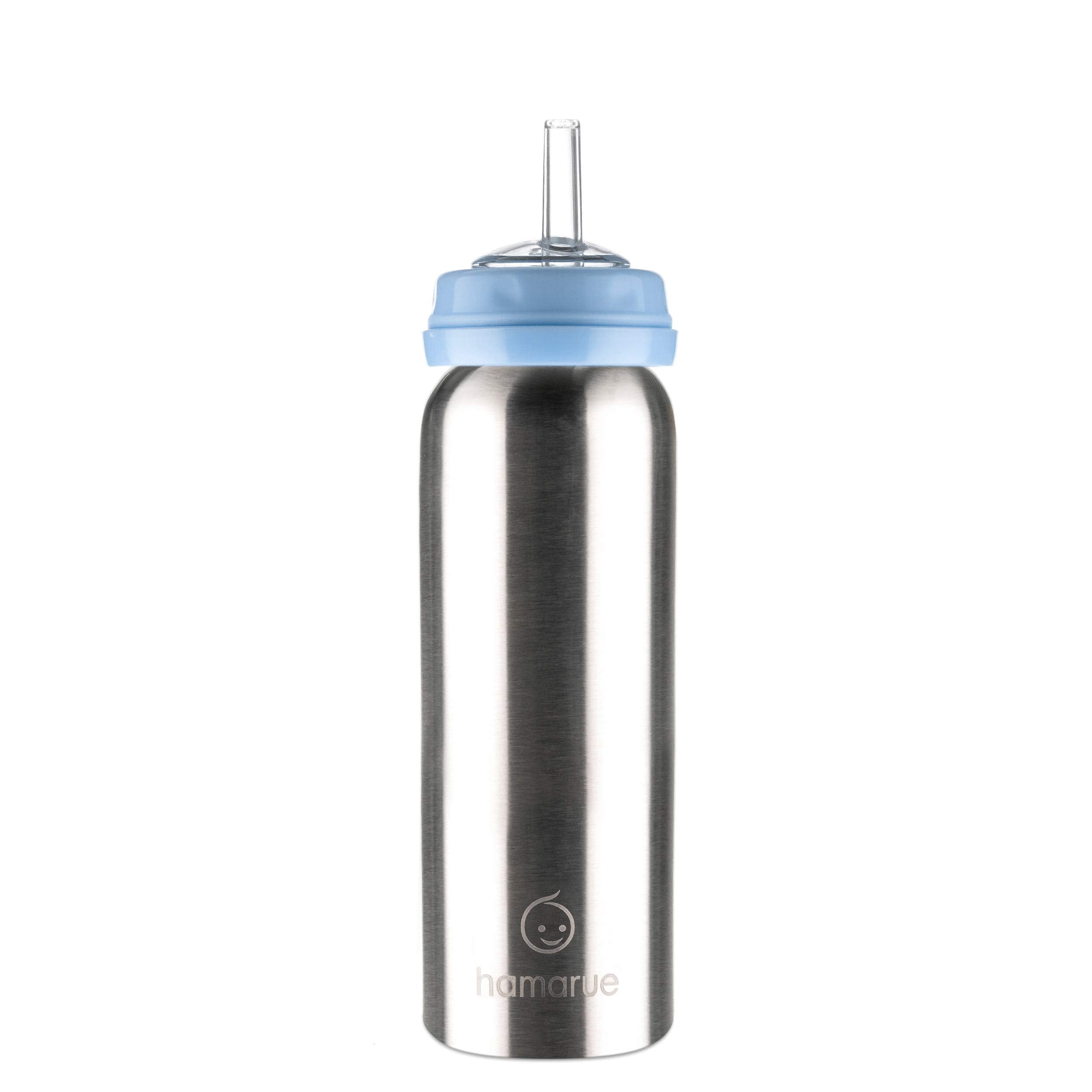 Hamarue 3-in-1 Stainless Steel Sippy Cups for Babies & Toddlers | Non-Toxic Insulated Baby Bottle | BPA-Free | Ages 3M+ | Evolving Feeding Solution