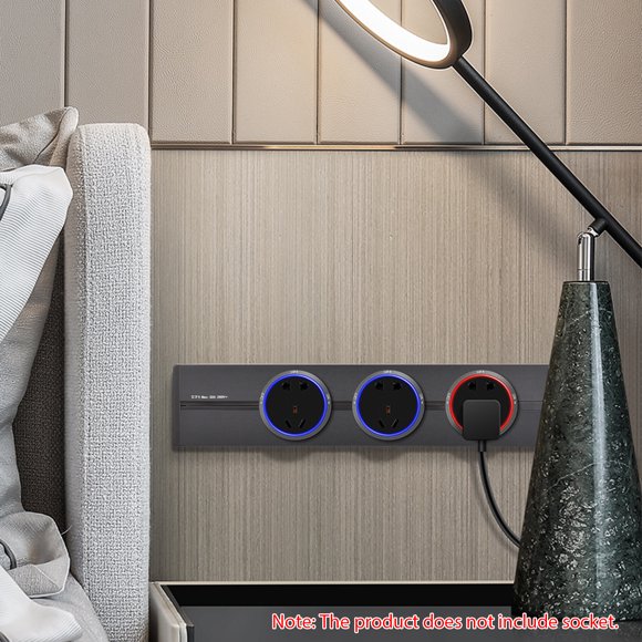 Removable Electrical Outlet Track System 8000W High Power Track System Movable Wall Receptacle Outlet Splitter Extender Removable Outlet Extender Wire Power Strip