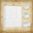 thumbnail image 3 of NEILA 15-Drawers Dresser for Bedroom Tall Chest of Drawers, Metal Frame,Wood Tabletop & Fabric Drawers Storage Organizer,Sturdy and Durable Cabinet for Hallway, Entryway,Living Room,White, 3 of 9
