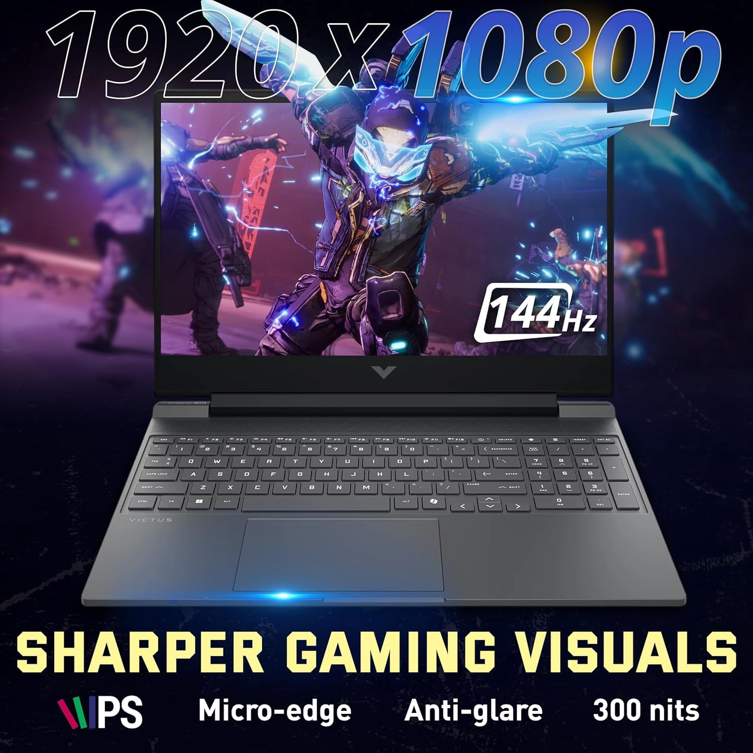 HP Victus 15.6" 144Hz FHD Gaming Laptop, Intel i5-13420H, NVIDIA GeForce RTX 4050 GDDR6, 16GB DDR4, 512GB SSD, Backlit Keyboard, WiFi 6, Windows 11 Pro, Silver, 1TB Docking Station Set