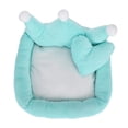 thumbnail image 5 of Sofá pequeño con forma de corona para mascotas, cojín para dormir, minialmohada de algodón de felpa, cama para hámster, verde, L, 5 of 5