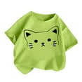 thumbnail image 2 of Frwgonr Toddler Boys Girls Shirts Mint Green Kids Summer Casual Daily Shirt Fashionable Graphic Tops Tee 2T-14, 2 of 5