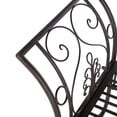 thumbnail image 5 of SAFAVIEH Adina Outdoor Patio Wrought Iron Garden Bench, Rustic Brown, 5 of 8