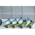 thumbnail image 2 of Ambesonne Nature Throw Pillow Cover 4 Pack, Wooden Bridge on River, 18", Blue Green, 2 of 5