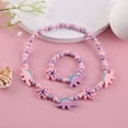 thumbnail image 2 of Conjuntos de collar y pulsera con cuentas de madera Natural para niños, lindos diseños de dibujos animados, juguetes de joyería, regalo de cumpleaños para niñas, 2 of 4