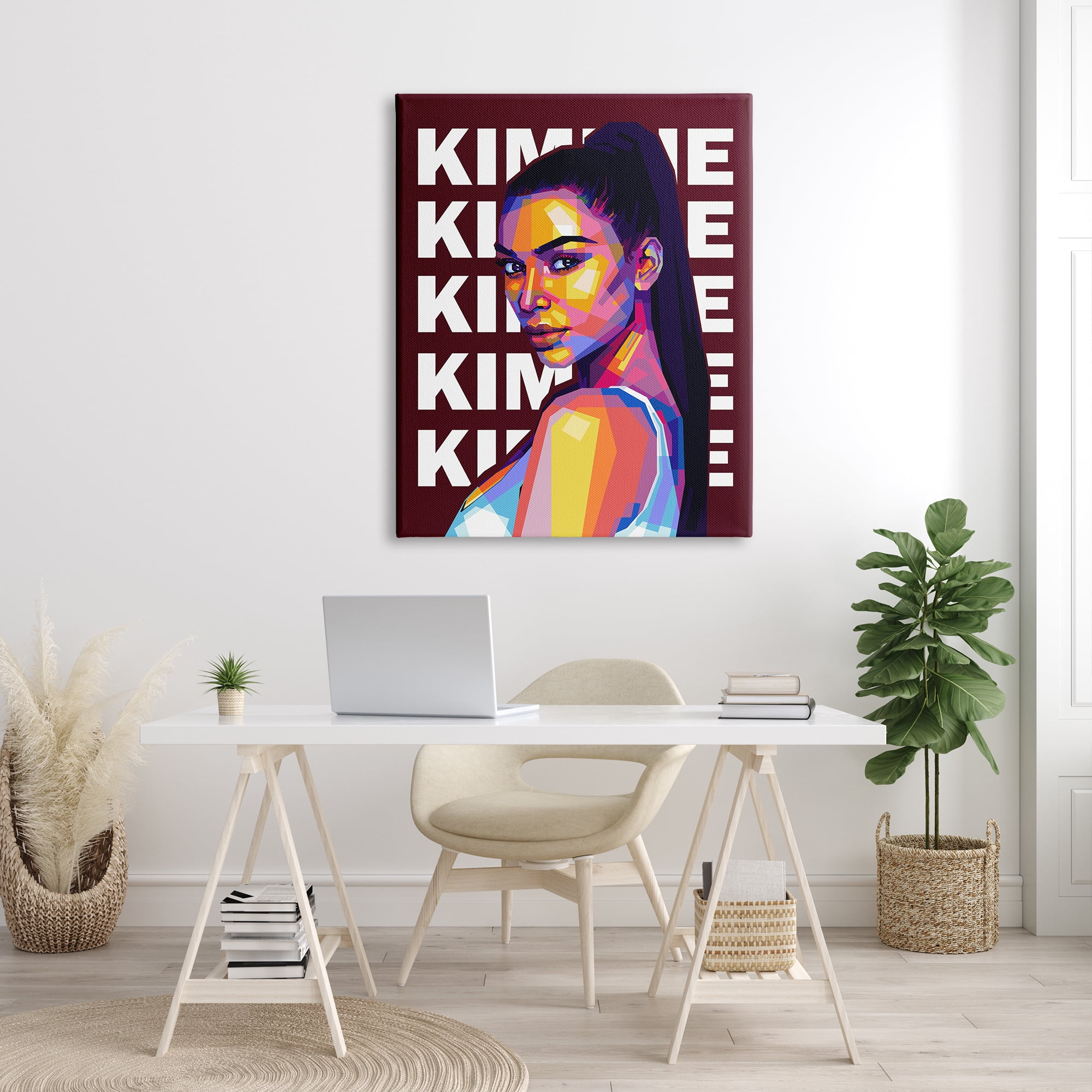 Stupell Industries Kimmie K Modern Portrait Abstract Geometric Pattern, 36 x 48, Design by Birch&Ink