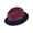 bourgogne, variante sur Epoch Hats Company Fedora avec Bande Contrastée et Garniture (Hommes)
