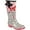 Stripe Rubber, variant on COLLECTION Womens Black Polka Dot Water Resistant Mist Round Toe Block Heel Rain Boots 10