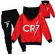 thumbnail image 2 of Cristiano Ronaldo Cr7 Cosplay Costumes Kids Football Idol Zipper Hoodies Pants Girls Children High Quality Cotton Clothing Sets, 2 of 2