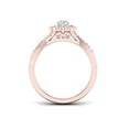 thumbnail image 3 of 1/3Ct TDW Diamond 10K Rose Gold Flower Burst Twist Shank Engagement Ring (I-J, I2), 3 of 4