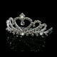 thumbnail image 3 of KAKOWELY Corona/Tiara/Diadema nupcial con cristales brillantes y peine (plateada), 3 of 4