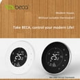 thumbnail image 4 of Mistaha BECA Programmable Round Fan Coil Thermostat 95~240VAC Four Heating/Cooling Touch Screen 5+2 Weekly Data Memory Air Conditioner with LCD Digital Display, 4 of 8